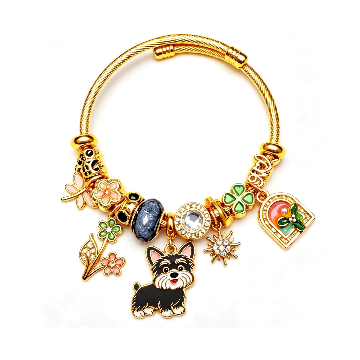 Animal charm bangles