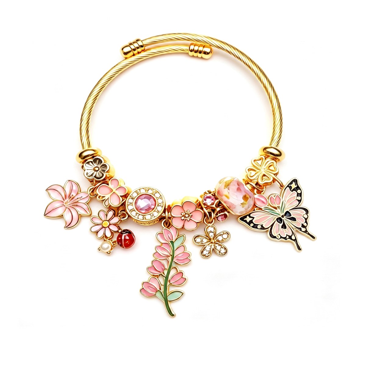 Garden and Florals charm bangles