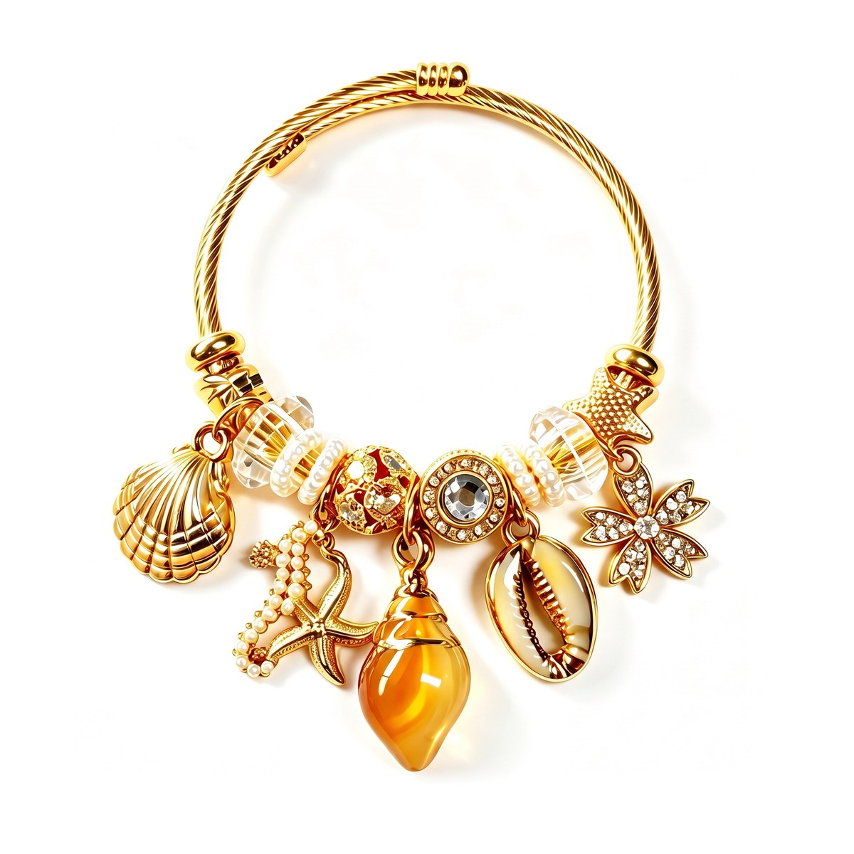 Ocean and Summer charm bangles