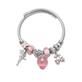 Blushline Pink Heart and Fairy Wire Bangle