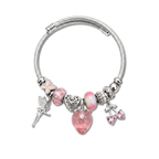 Blushline Pink Heart and Fairy Wire Bangle