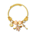 Blushline Pink Murano and Dragonfly Bangle