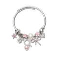 Blushline Silver Bow and Clover Cuff Bangle