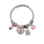 Hallow Pink Skull and Moth Bangle