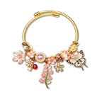 Hedgerow Spring Blossom and Butterfly Cable Bangle