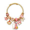 Orchard Cherry Blossom and Cat Twisted Bangle