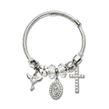 Reliquary Cross and Key Charm Bracelet