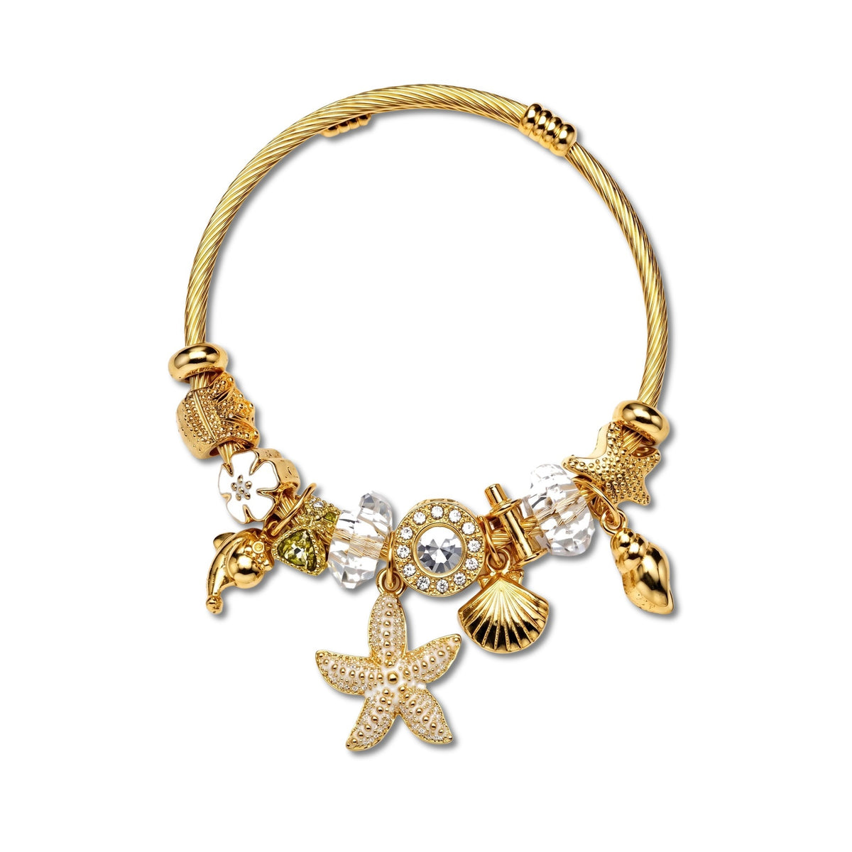 Rockpool Dual Tone Ocean Charm Bangle