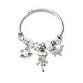 Rockpool Jellyfish and Crab Silver Bangle