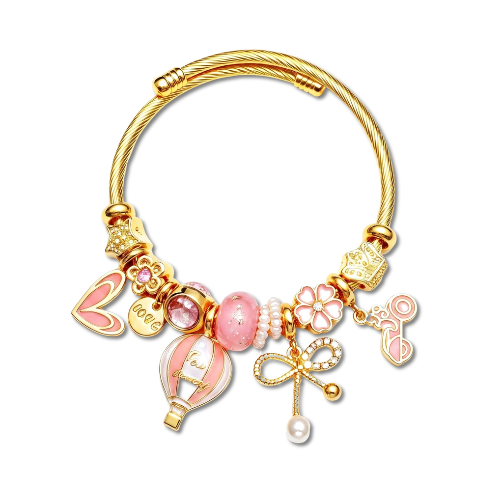 Wanderer Pink Hot Air Balloon Bangle